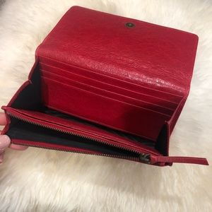 balenciaga red wallet